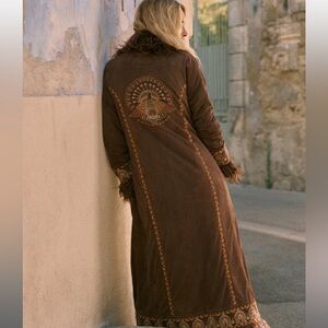 Spell Clemence Coat Brown Faux Fur Collector Item 🔖New With Tags